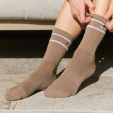 STUDIO GRIPPY CREW SOCKS QUICKSAND