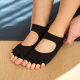 STUDIO GRIPPY OPENTOE SOCKS ANTHRACITE