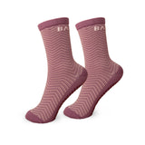 STUDIO GRIPPY CREW SOCKS DEEP MAUVE