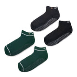 Lot de 2 paires de chaussettes antidérapantes Studio Anthracite/Vert Forêt