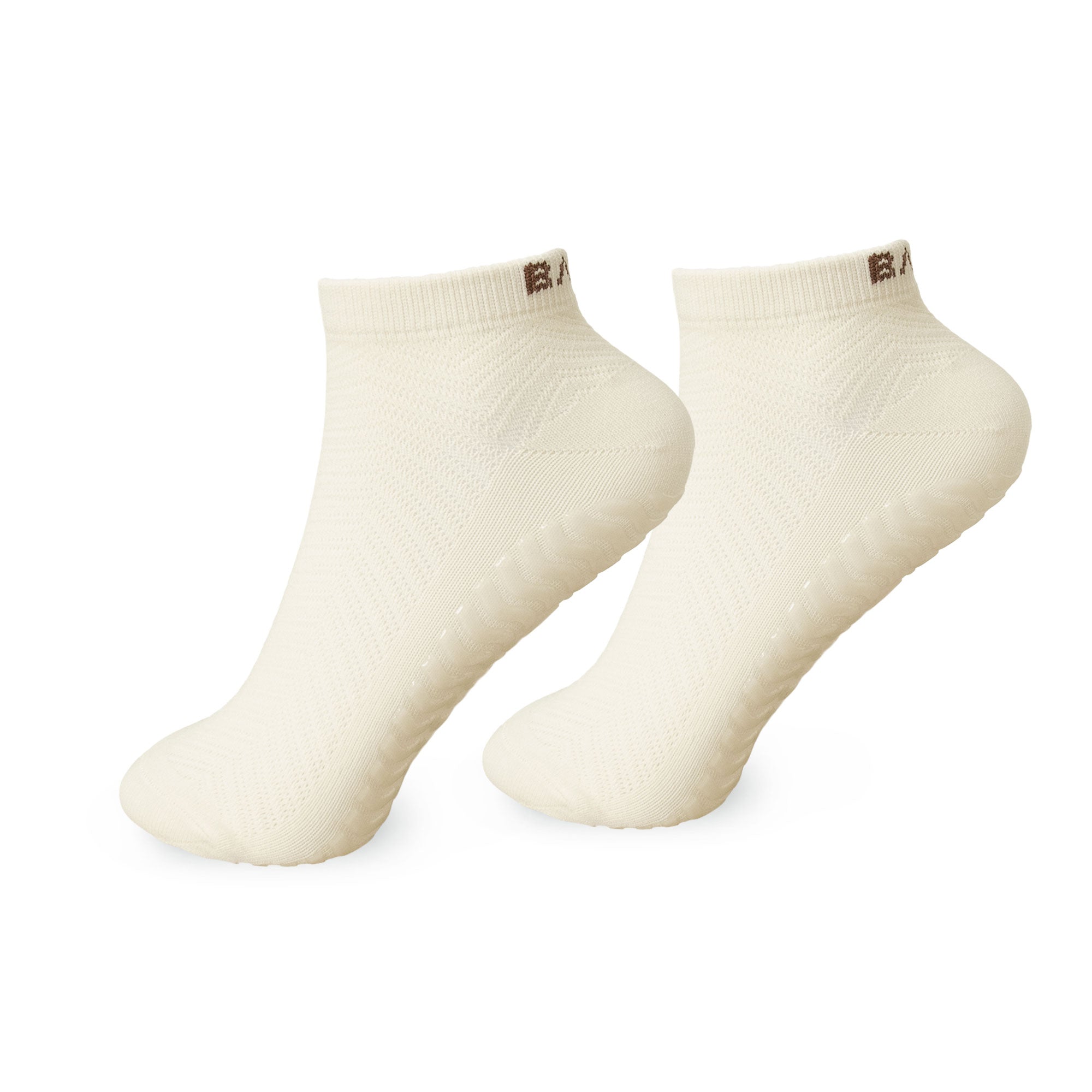STUDIO GRIPPY ANKLE SOCKS 2 PACK COCONUT/CINNAMON