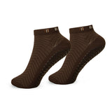 STUDIO GRIPPY ANKLE SOCKS 2 PACK COCONUT/CINNAMON