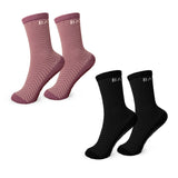 STUDIO GRIPPY CREW SOCKS 2 PACK ANTHRACITE/DEEP MAUVE