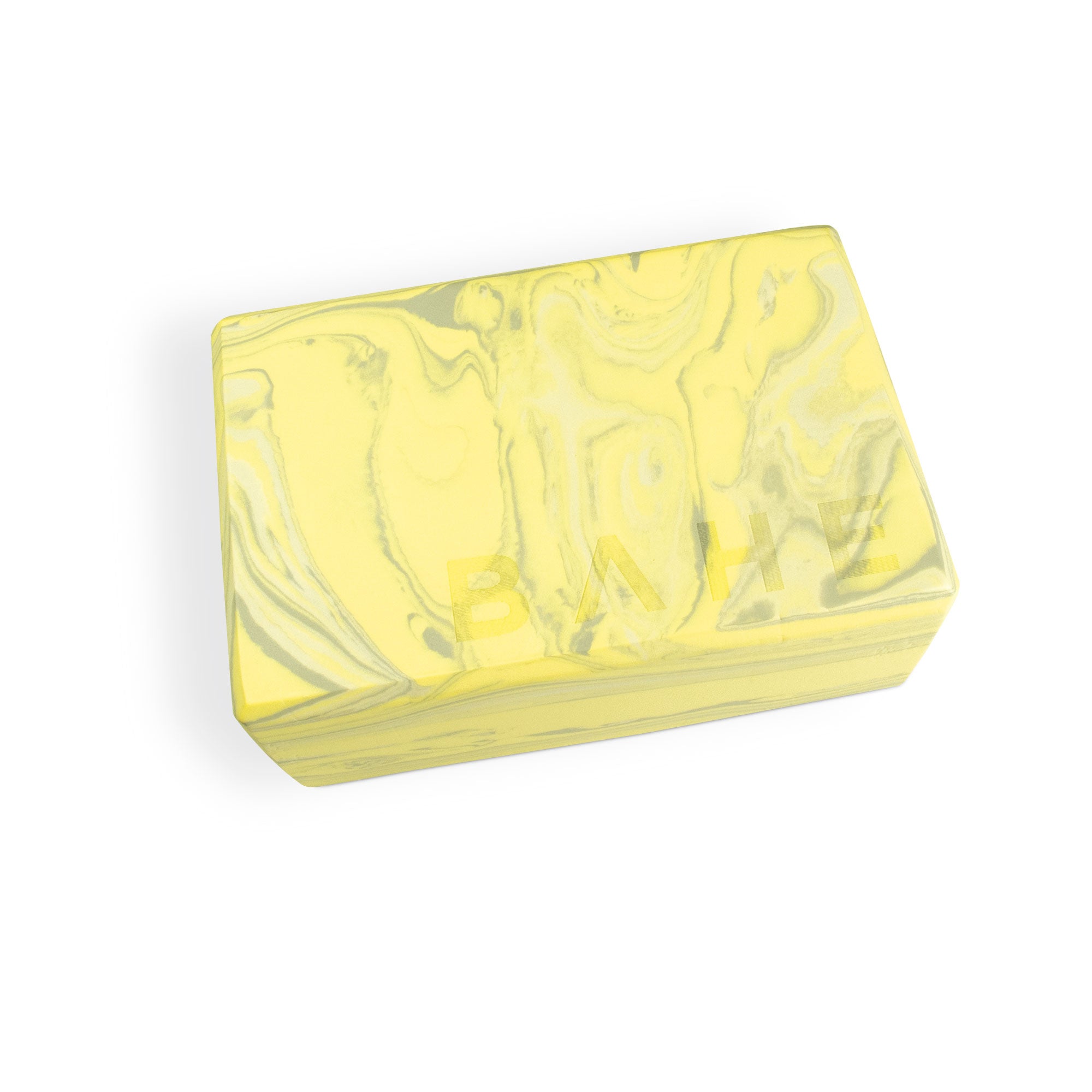 YOGA BLOCK PALE LEMON MARBLE
