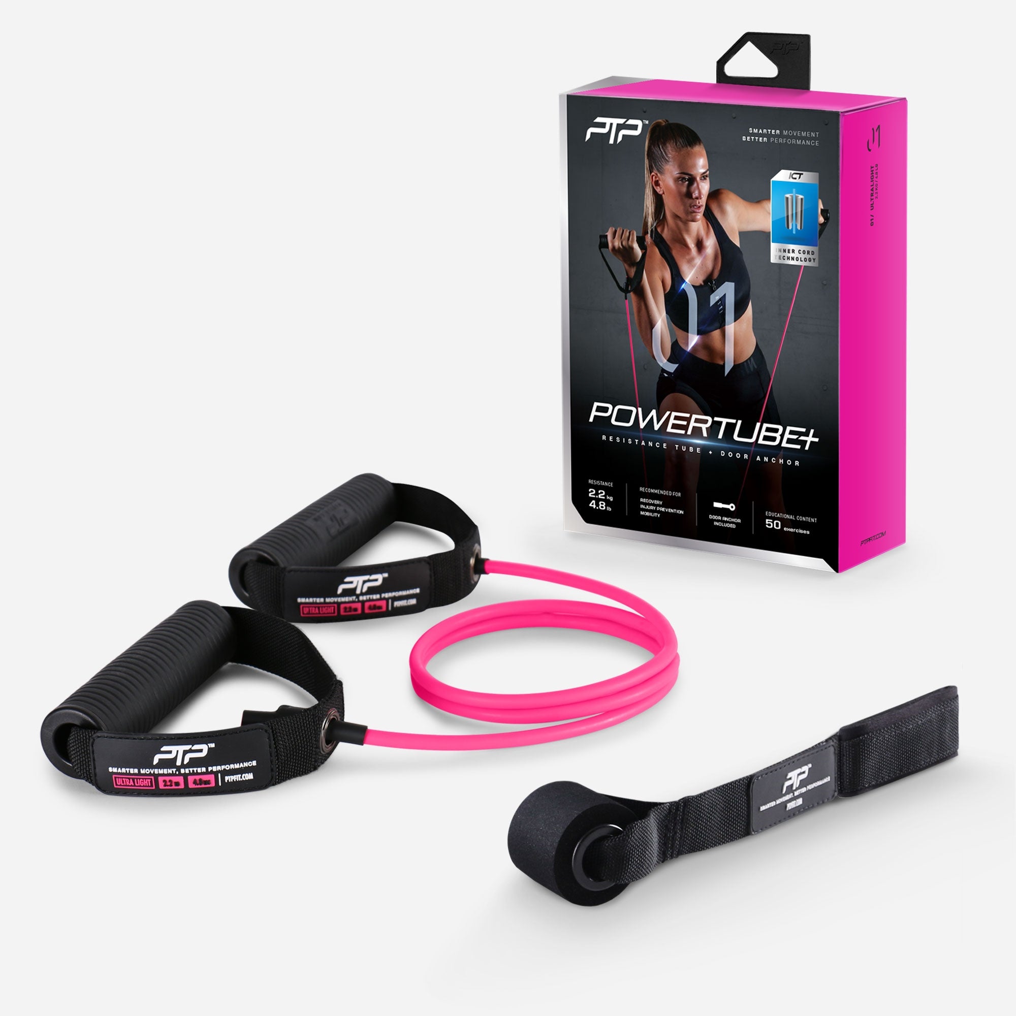 PowerTube+ Ultra Light by PTP - Resistance tube with Door Anchor