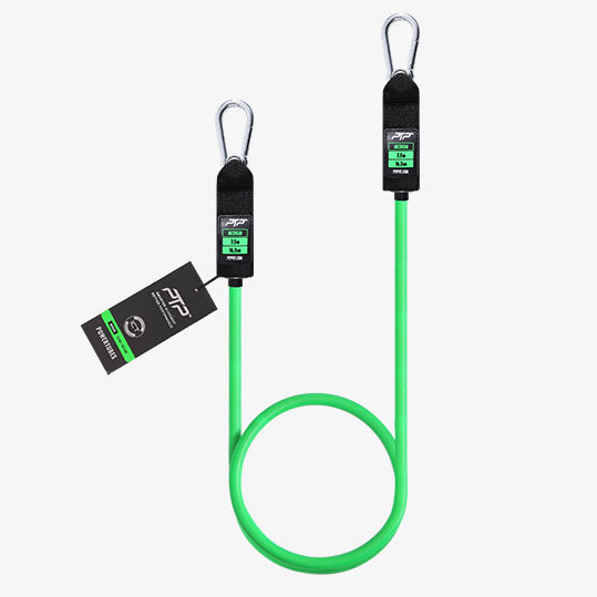 PTP Powertube Green Medium Resistance Tube with Carabiners